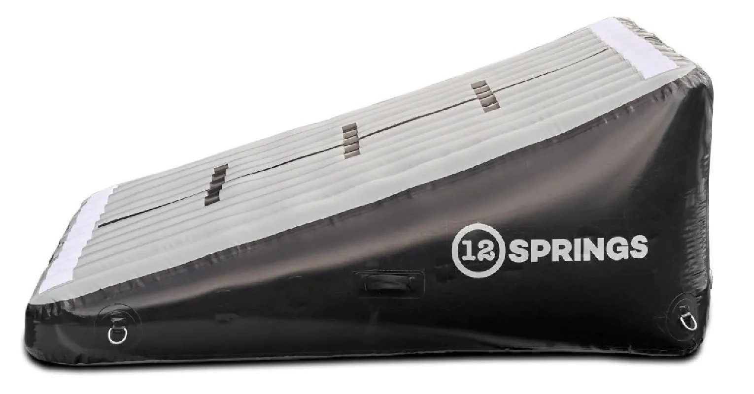 12SPINGS Ramp Schuin Vlak - L200 - W100 - H80 - Grijs / Zwart 