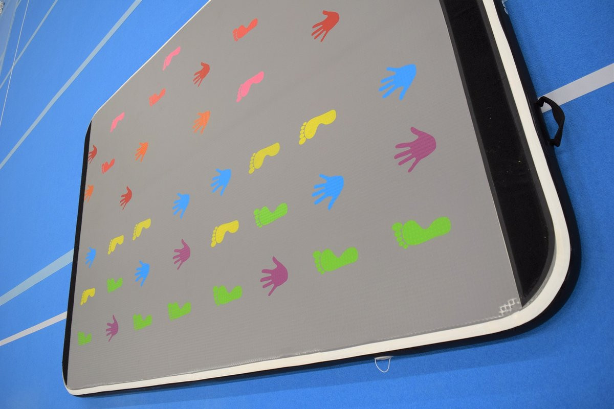 12SPRINGS Airtrack L300 - W200 - Standaard - Kleuren - Turnen - Handjes & Voetjes 