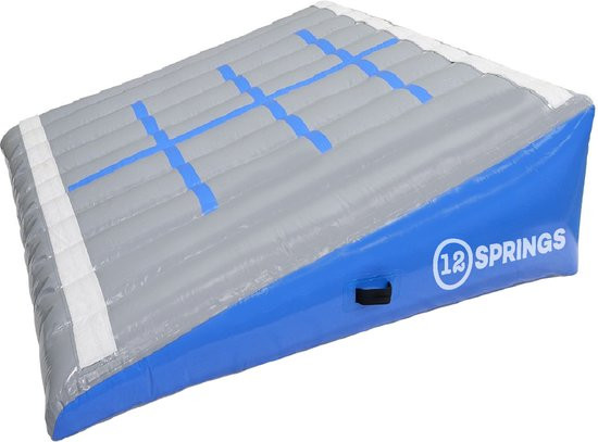 12SPRINGS Schuin Vlak - L200 - W100 - H60 -  Grijs / Lichtblauw 