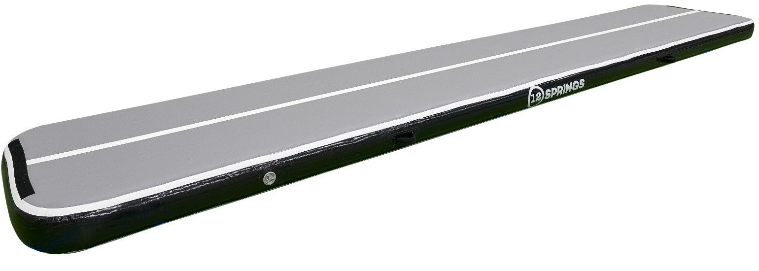 12SPRINGS Airtrack - 300 x 100 x 20 cm - Plus - Zwart